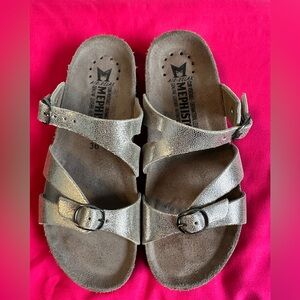 Mephisto Slide Sandals Leather Double Strap Womens EU 36